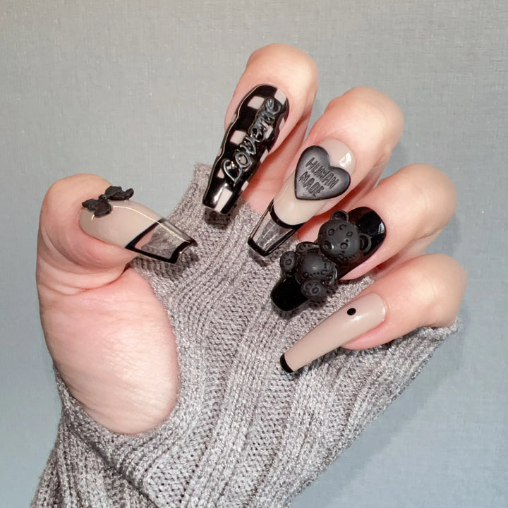 BOW LACE ELEGANCE NAIL-ON