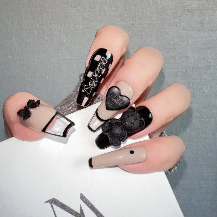BOW LACE ELEGANCE NAIL-ON